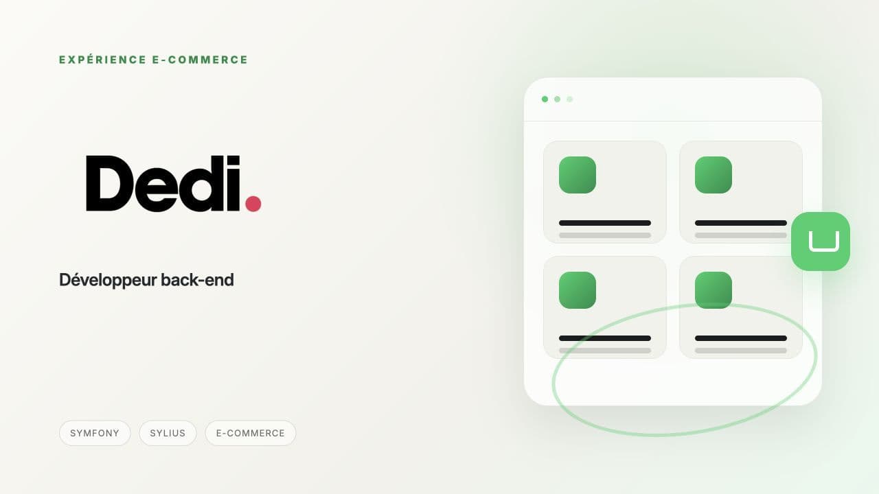 Projet web Dedi Agency — développement par Atypeka