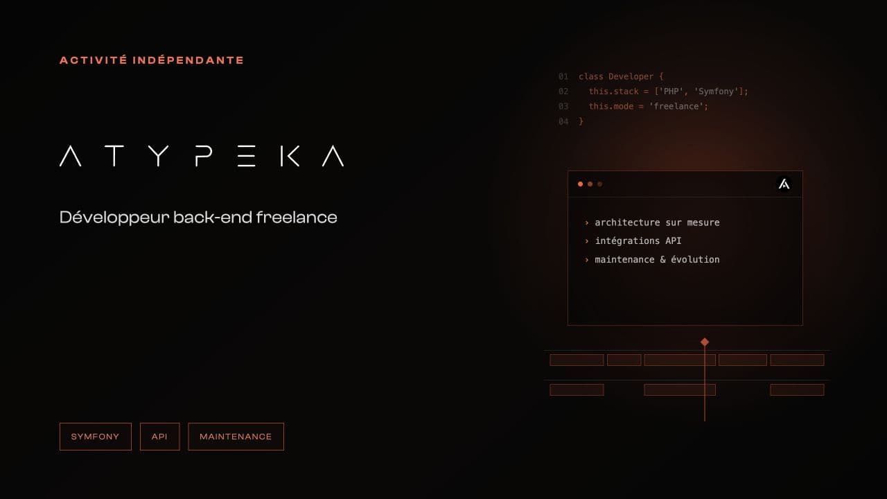 Projet web Freelance — développement par Atypeka